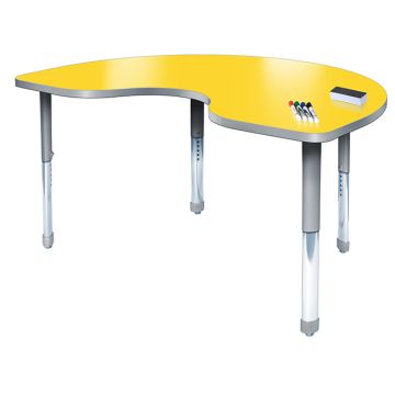 Aero Dry Erase MarkerBoard Table - 36" x 72" Kidney