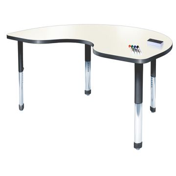 Aero Dry Erase MarkerBoard Table - 48" x 72" Kidney
