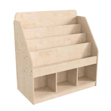 Four-Tier Bookstand w/ 3 Storage Compartments