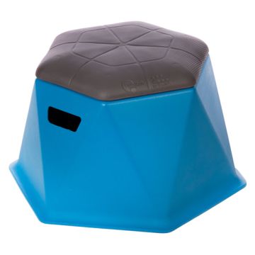 Session Twisted Hex Plastic Padded Stacking Stools