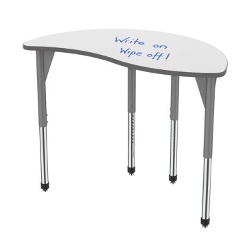 Premier Standing Height Dry Erase Table (30'' x 54'' Half Round Wave)