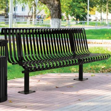 Kensington Outdoor Bench with Back- 6' L