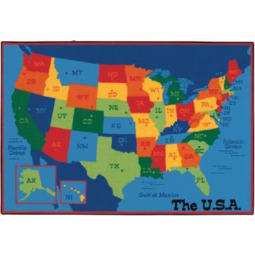 USA Map Value Rug