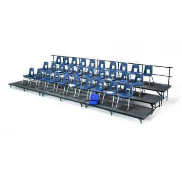 Transfold Fixed Height Stages and Seated Risers w/ Carpet Deck by Midwest
