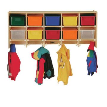 Birch 10-Section Wall Mounted Coat Lockers