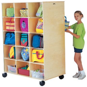Big Twin Mobile Storage Unit with 30 Cubbie Holes