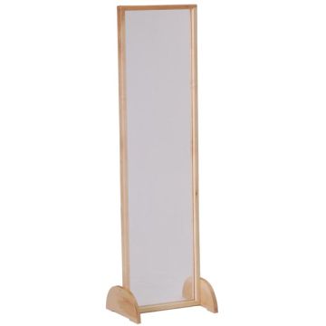 Acrylic Mirror with Wood Frame (13'' x 48'')