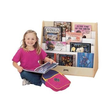Double Sided Pick-A-Book Stand- Natural Birch