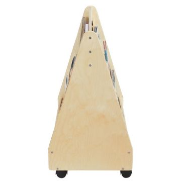 Mobile Double Sided Pick-A-Book Stand- Natural Birch