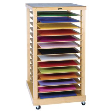 Paper Rack with 14 Shelves- Holds Paper Sizes up to 19''X24''