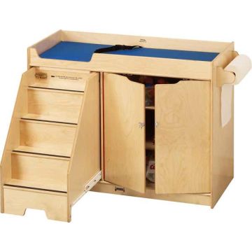 Wooden Changing Table with Steps