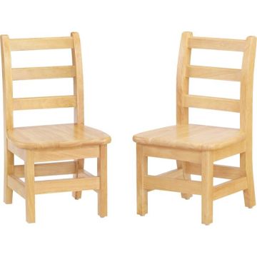 14'' H, Pair KYDZ  Ladderback Wooden Chairs (K-2nd)