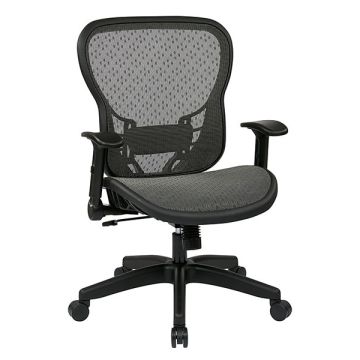 Deluxe R2 SpaceGrid Back Office Chair w/ Flip Arms