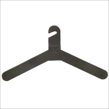 Charcoal Plastic Slotted Coat Hanger- 6 Pack