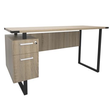 Mirella SOHO Desk with Built-In Pedestal