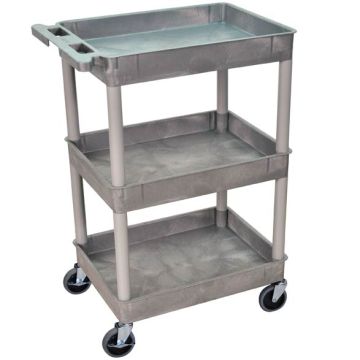 Heavy-Duty Utility Carts w/ 3 Tub Shelves