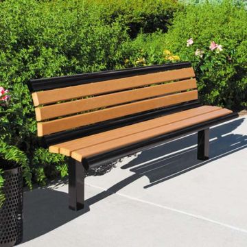 Richmond Recycled Outdoor Bench with Back