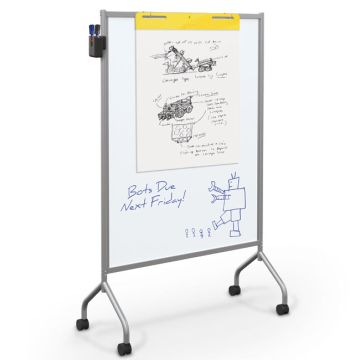 Essentials Mobile Magnetic Whiteboard- Platinum