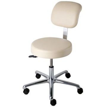 Vinyl Professional Lab Stool with Back