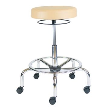 Vinyl Professional Lab Stool w/ Chrome Elevated Base (25''-33''H)