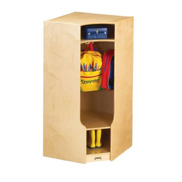 Corner Coat Locker with Step