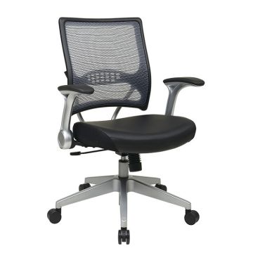 Light AirGrid Back and Eco Leather Seat Managers Chair
