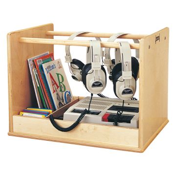 Wooden Audio Caddie for Kid Listening Center