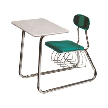 Solid Plastic Double Entry Desks