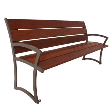 Madison Ipe Wood Outdoor Benches with Backs