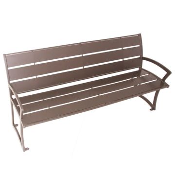 Madison Powder Coated Outdoor Benches with Backs