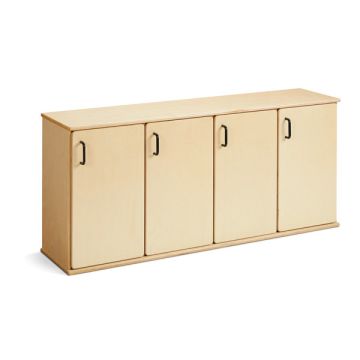 4 Section Stackable Locker with Doors- Ready to Assemble