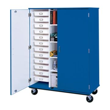 Mobile Tray/Shelf Combo Storage Unit