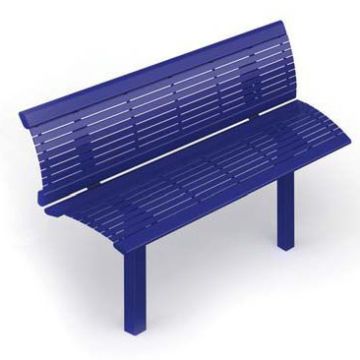 Richmond Steel Outdoor Bench with Back