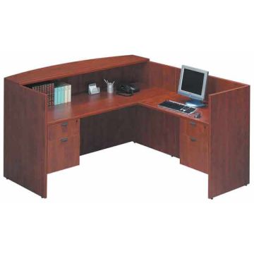 Bow Front Desk with Reception Counter