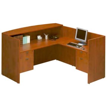 Bowfront Desk Workstation with Reception Counter