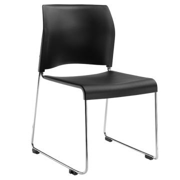 Sled Base Stack Chairs with Waterfall Seat