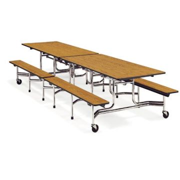 Mobile Folding Bench Cafeteria Tables