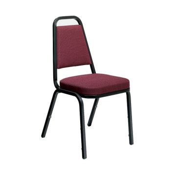 Padded Stack Chair with Square Back and Crown Seat