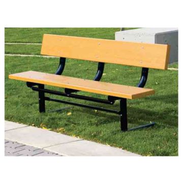 Traditional Park Bench with Back