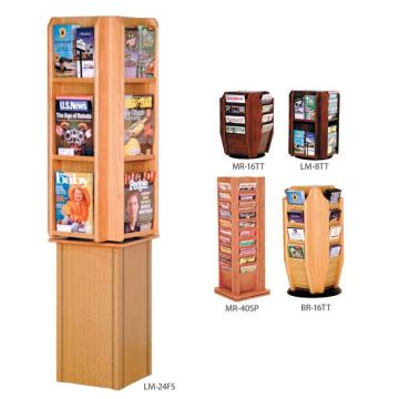 Rotating Oak Display Racks