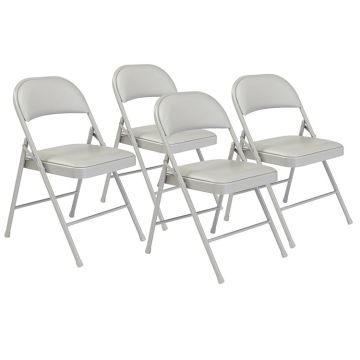 Vinyl Padded Basics Steel Folding Chair (4-Pack)