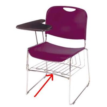 Removable Bookrack- Chrome