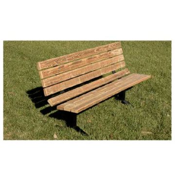 Pressure Treated Wood & Steel Outdoor Bench