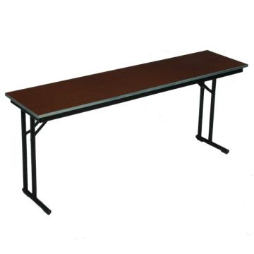 Steel Edge Stained Plywood Folding Seminar Table with Comfort Leg