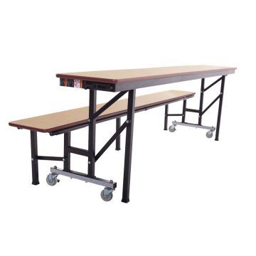 All-in-One Mobile Cafeteria Convertible Bench Tables