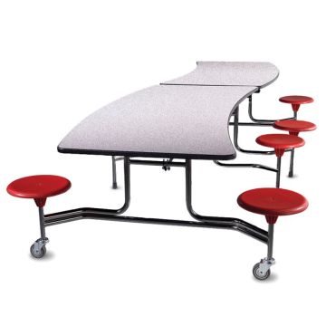 Afton Series ADA Cafeteria Tables w/8 Round Stools