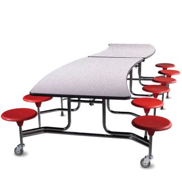 Afton Series Cafeteria Tables w/12 Round Stools