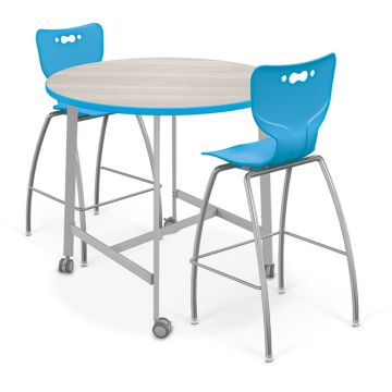 Akt Table w/ Rectangular Legs  (60'' D x 36'' H - Round)