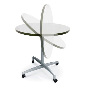Round Dry Erase Nest and Fold Bar Height Café Tables
