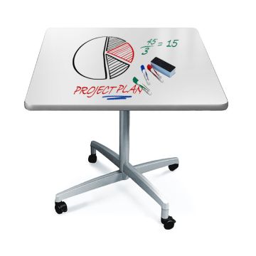 Square Dry Erase Nest and Fold Counter Height Café Tables